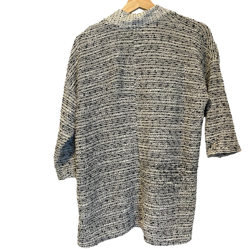 Old Navy Black,Grey and White Woven Cardigan Size Small - Picture 3 of 6
